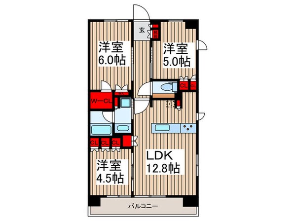 クリオ町屋サザンマークス(1202)の物件間取画像